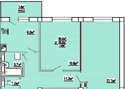 2-комнатная 66.5 м² в ЖК на ул. 3-й микрорайон, 8 от 9 000 грн/м², г. Нежин