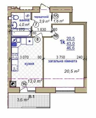 1-кімнатна 46.6 м² в ЖК на вул. Жасминова, 5 від 18 000 грн/м², Львів