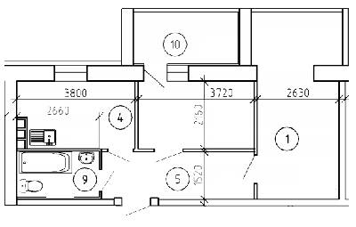 2-комнатная 48.4 м² в ЖК на ул. Труда, 1 от 12 200 грн/м², Сумы