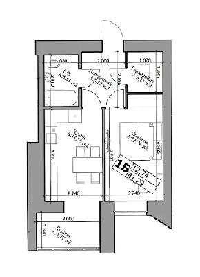 1-комнатная 41.29 м² в ЖК Green Life-3 от 23 250 грн/м², г. Ирпень