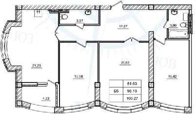 3-комнатная 100.27 м² в ЖК Дом у моря от 13 000 грн/м², г. Южное