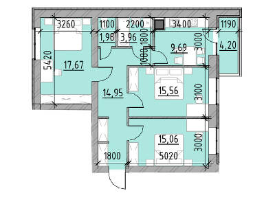 3-комнатная 80.13 м² в ЖК Компаньон от 21 000 грн/м², с. Сокольники