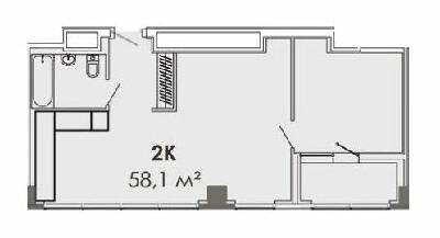 2-кімнатна 51.8 м² в ЖК Катеринославський I від забудовника, Дніпро