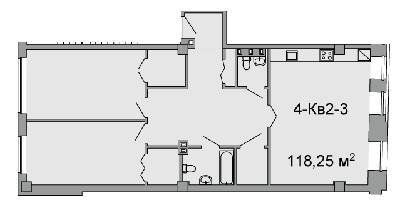 3-комнатная 118.25 м² в ЖК Троицкий от 43 250 грн/м², Днепр
