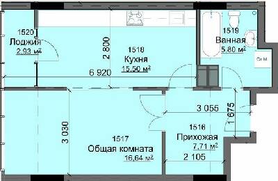 1-комнатная 48.58 м² в ЖК Кристалл от застройщика, Харьков