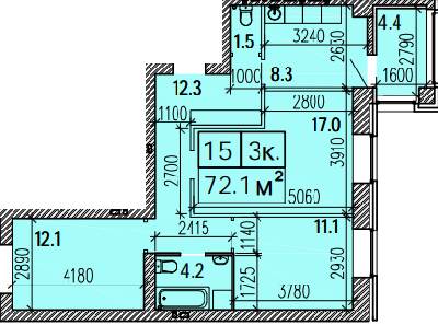 3-кімнатна 72.1 м² в ЖК Suncity від 13 500 грн/м², Дніпро