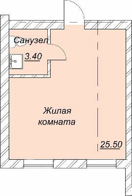 1-кімнатна 28.9 м² в ЖК Лівобережний від 14 950 грн/м², Дніпро