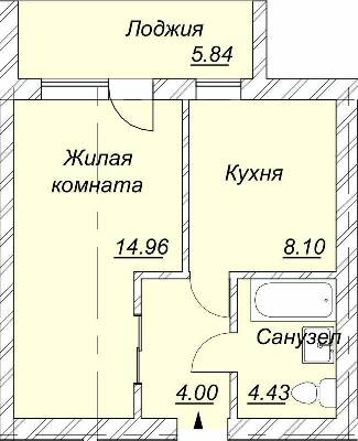 1-кімнатна 34.41 м² в ЖК Лівобережний від 14 950 грн/м², Дніпро