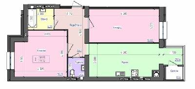 2-комнатная 73.72 м² в ЖК Атлант от 13 000 грн/м², Луцк