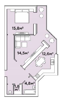 2-комнатная 75 м² в ЖК Яровица от 15 950 грн/м², Луцк