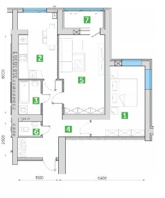 2-кімнатна 72.11 м² в ЖК Парковий квартал від 12 350 грн/м², м. Ковель
