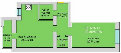 1-кімнатна 66.5 м² в ЖБ Липинський від 14 500 грн/м², с. Липини