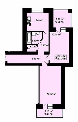 2-кімнатна 61.44 м² в ЖК Сафрон від 16 000 грн/м², Луцьк