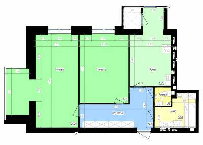 2-комнатная 71.76 м² в ЖК Престиж от 12 500 грн/м², г. Энергодар