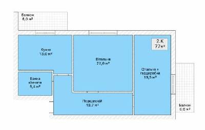 2-комнатная 77 м² в ЖК на ул. Трамвайная, 15 от 21 850 грн/м², Винница