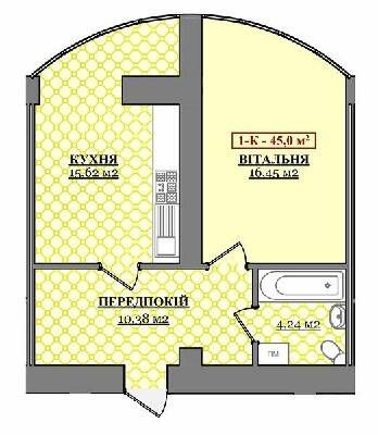 1-кімнатна 45 м² в ЖК Містечко Соборне від 10 700 грн/м², Івано-Франківськ