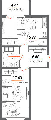 2-комнатная 49.6 м² в ЖК Welcome Home на Стеценко от 23 700 грн/м², Киев