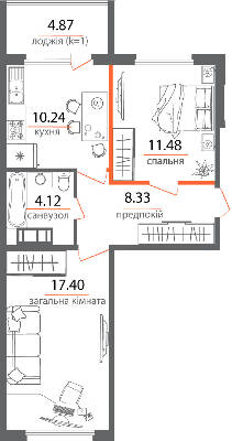2-комнатная 56.44 м² в ЖК Welcome Home на Стеценко от 28 000 грн/м², Киев