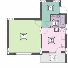 1-кімнатна 42.13 м² в ЖК Melody Park від 18 800 грн/м², с. Проліски