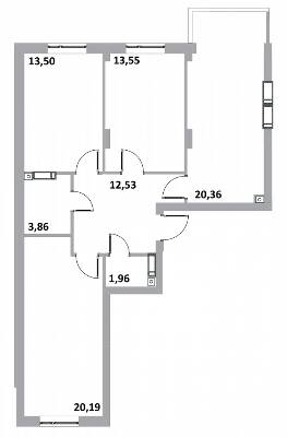 3-кімнатна 58.95 м² в ЖК Green Side від 16 500 грн/м², м. Ірпінь