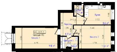 2-комнатная 62.1 м² в ЖК Viking Home от 19 000 грн/м², г. Ирпень