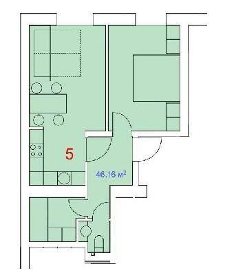 2-комнатная 46.16 м² в ЖК Summerville от 17 000 грн/м², с. Белогородка