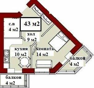 2-комнатная 43 м² в ЖК Киевский маеток от 16 000 грн/м², с. Софиевская Борщаговка