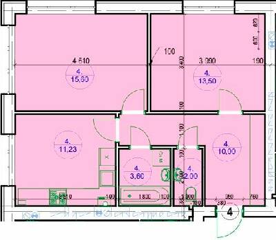 2-комнатная 55.93 м² в ЖК G-51 от застройщика, г. Ирпень