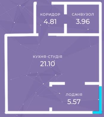 1-кімнатна 39.27 м² в ЖК Rococo viol від 20 550 грн/м², м. Ірпінь