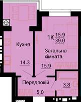 1-комнатная 39 м² в ЖК Львовский маеток от 16 500 грн/м², с. Софиевская Борщаговка