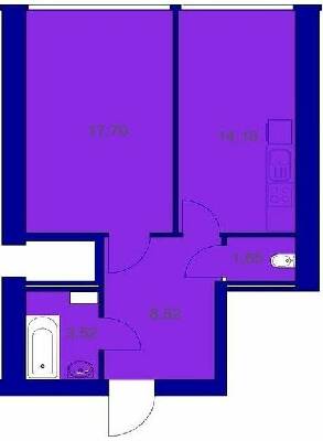 1-комнатная 43.5 м² в ЖК Милые квартиры от 21 000 грн/м², с. Мила