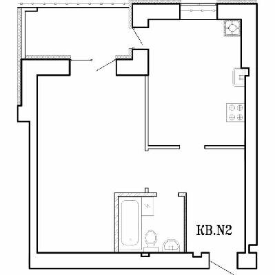 1-комнатная 44.8 м² в ЖК Концепт от 16 000 грн/м², Николаев