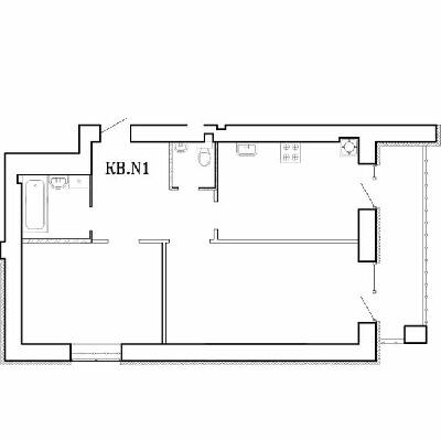 2-комнатная 57.9 м² в ЖК Концепт от 18 000 грн/м², Николаев