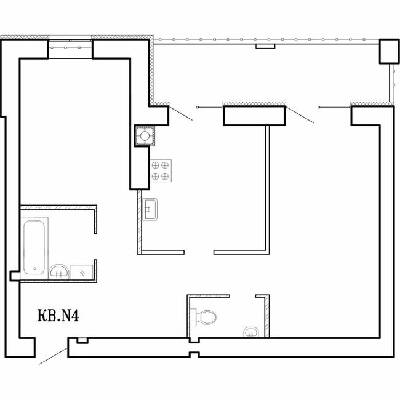 2-комнатная 61.2 м² в ЖК Концепт от 18 000 грн/м², Николаев