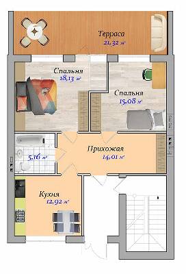 2-комнатная 65.3 м² в ЖК Княжичи от 16 800 грн/м², Николаев