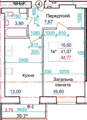 1-комнатная 44.77 м² в ЖК по пер. Олега Кошевого, 12 от 14 800 грн/м², г. Кременчуг