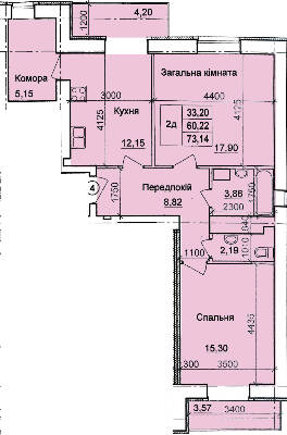 2-кімнатна 73.14 м² в ЖК по пров. Олега Кошового, 12 від 13 000 грн/м², м. Кременчук