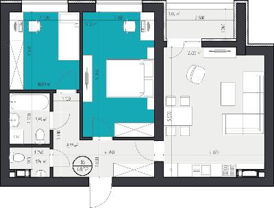 2-комнатная 68.52 м² в ЖК 3V Volkova от 18 200 грн/м², Кропивницкий