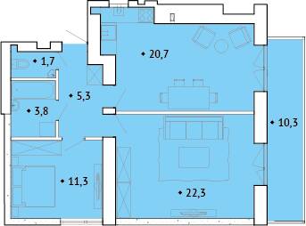 2-кімнатна 69 м² в ЖК Spectrum від 14 850 грн/м², Рівне