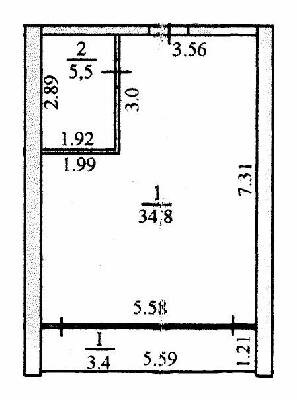 1-комнатная 43.7 м² в Апарт-комплекс Petrovets от 11 150 грн/м², пгт Лазурное