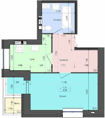 1-кімнатна 38.19 м² в ЖК Eco House від 13 300 грн/м², Рівне