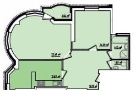 2-комнатная 80.06 м² в ЖК Lux House от 23 800 грн/м², Ровно