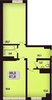 2-комнатная 67.8 м² в ЖК Пивнична фортеця от 14 000 грн/м², Ровно