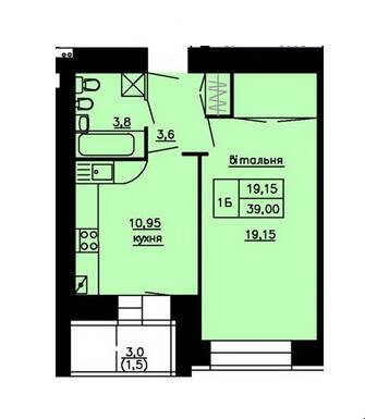 1-кімнатна 39 м² в ЖК Варшавський мікрорайон від 13 000 грн/м², Тернопіль