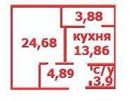 1-комнатная 51.26 м² в ЖК на ул. Жабинского, 2Д, 2В, 2Г, 2Е от застройщика, Чернигов