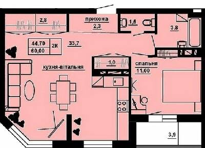 2-кімнатна 60 м² в ЖК Manhattan від 19 100 грн/м², Тернопіль