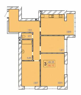 3-кімнатна 96.15 м² в ЖК Avila Lux від 20 000 грн/м², Хмельницький