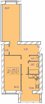 2-комнатная 65.76 м² в ЖК Avila Gold от 13 000 грн/м², Хмельницкий