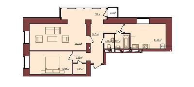 2-кімнатна 79.99 м² в ЖК Будинок Чехова від 13 500 грн/м², м. Кам`янець-Подільський