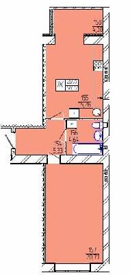 1-комнатная 50.32 м² в ЖК Гармонія-3 от 12 500 грн/м², Хмельницкий